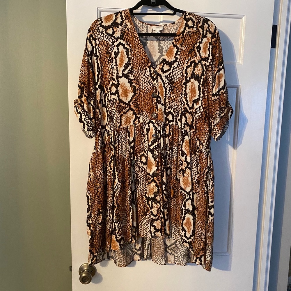 ASOS Snakeskin Babydoll Dress